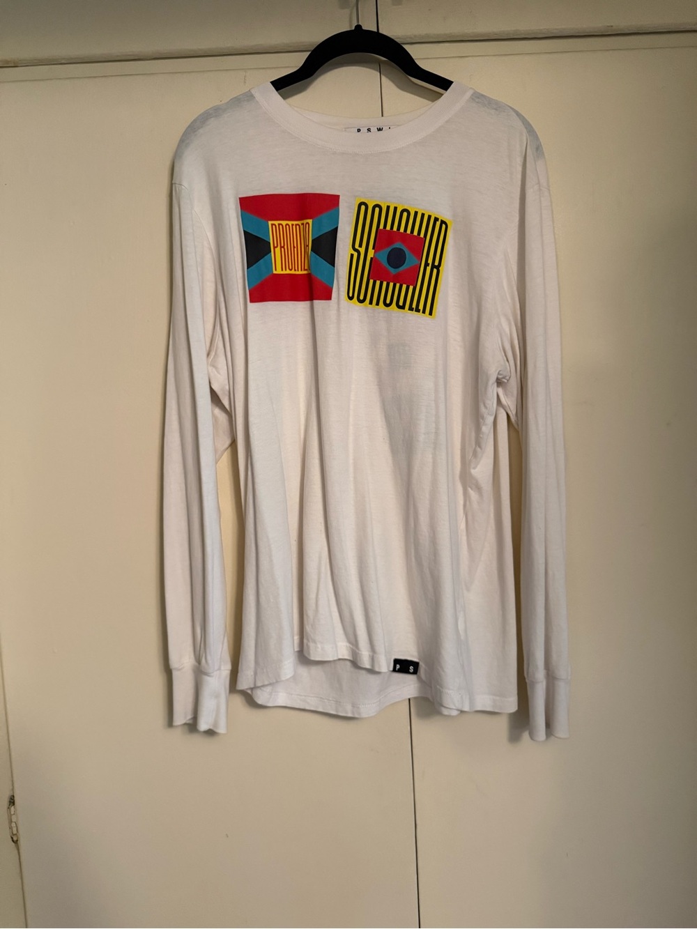 Proenza Schouler Long-Sleeve Shirt color block print - super soft